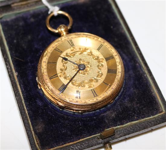 A Victorian 18ct gold pocket watch,